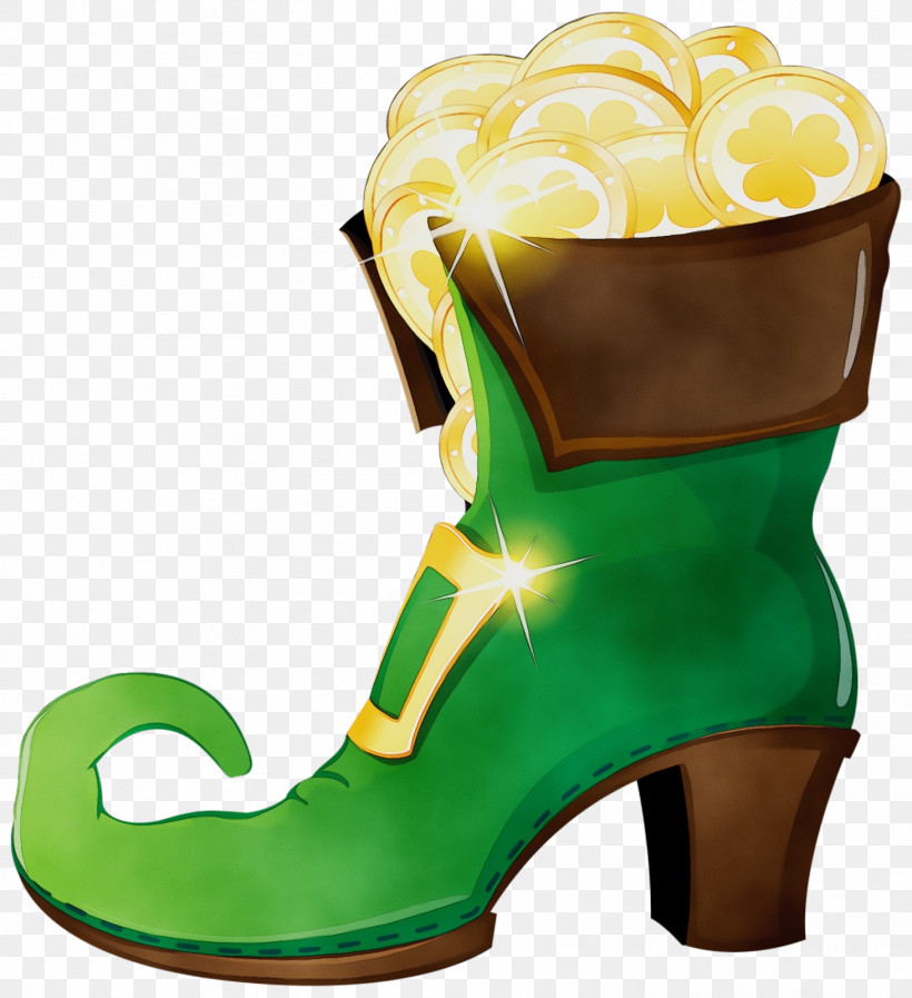 Footwear Green High Heels Yellow Boot, PNG, 1462x1600px,  Download Free