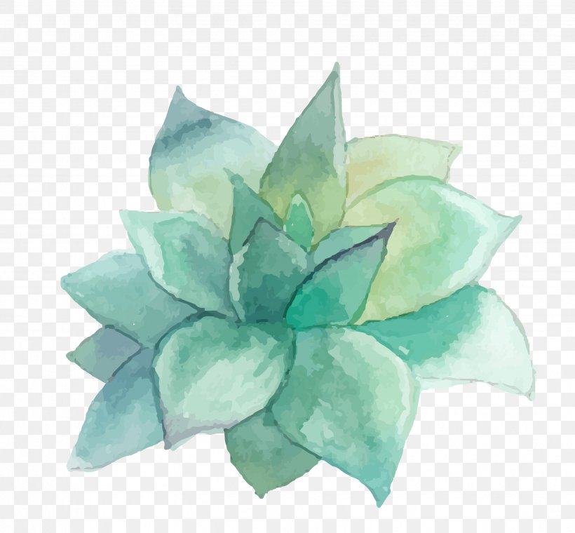 Succulent Plant Watercolor Painting Art Wall Decal, PNG, 3424x3174px, Succulent Plant, Agave, Art, Cactaceae, Drawing Download Free