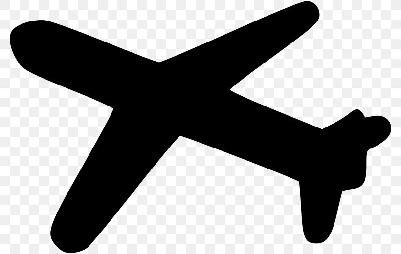 Airplane Aircraft Propeller Silhouette, PNG, 800x520px, Airplane, Aircraft, Black And White, Cartoon, Drawing Download Free
