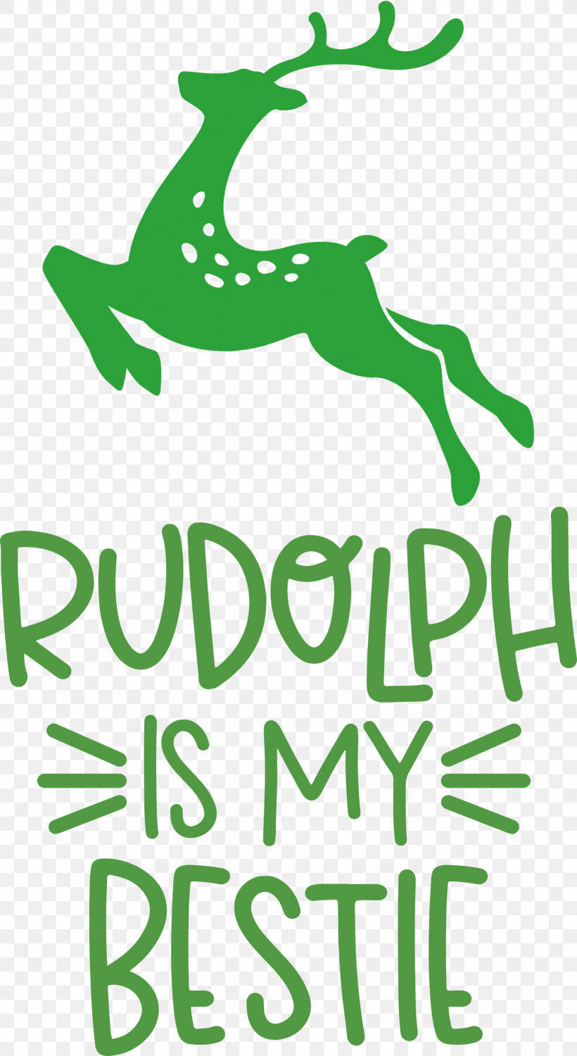 Rudolph Is My Bestie Rudolph Deer, PNG, 1639x2999px, Rudolph Is My Bestie, Behavior, Christmas, Deer, Green Download Free