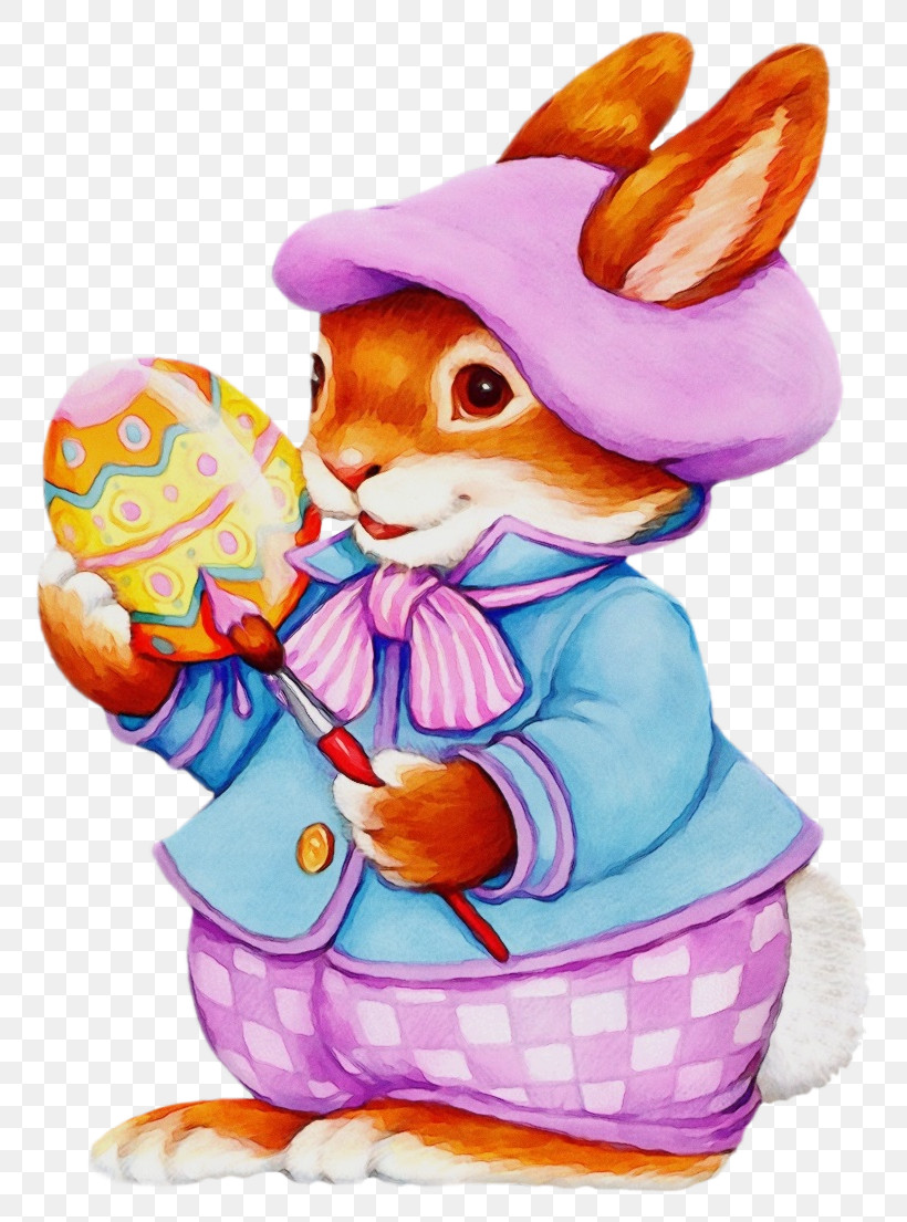 Easter Bunny, PNG, 800x1105px, Watercolor, Easter Bunny, Figurine, Paint, Wet Ink Download Free