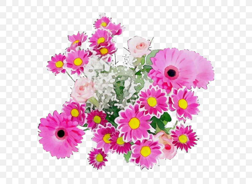 Floral Design, PNG, 600x600px, Watercolor, Annual Plant, Artificial Flower, Aster, Birthday Download Free