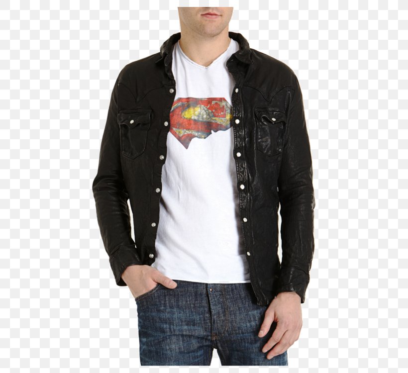 Leather Jacket Collar Polar Fleece Polyester, PNG, 450x750px, Jacket, Buckle, Buttonhole, Collar, Denim Download Free