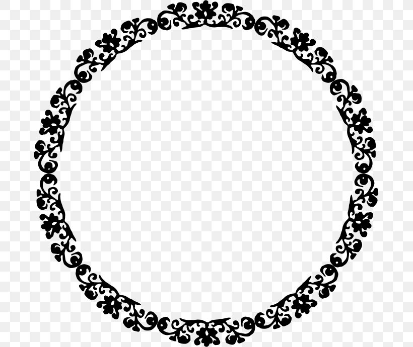 Borders And Frames Black And White Clip Art, PNG, 685x690px, Borders And Frames, Art, Black, Black And White, Body Jewelry Download Free