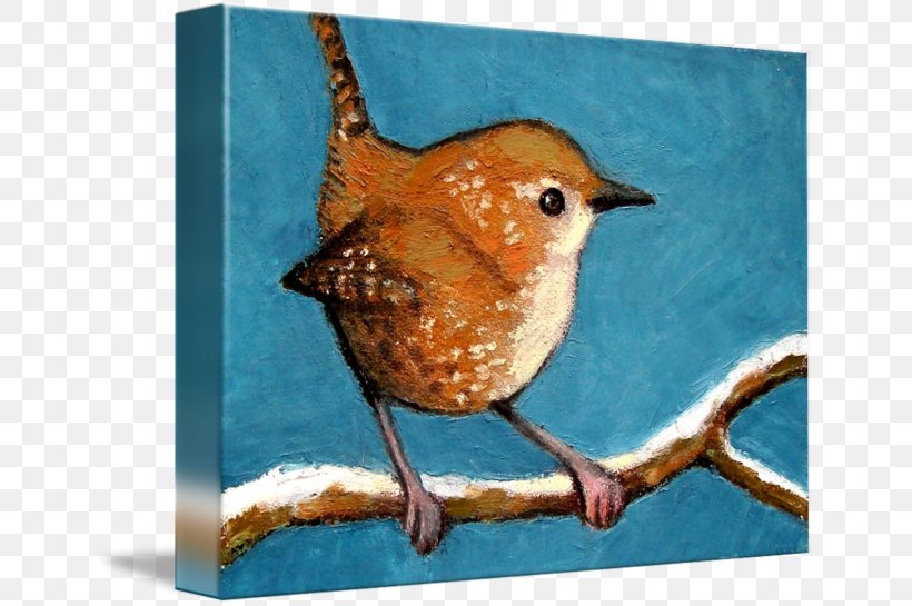 Winter Wren Oil Pastel Gallery Wrap Old World, PNG, 650x545px, Wren, Art, Beak, Bird, Canvas Download Free