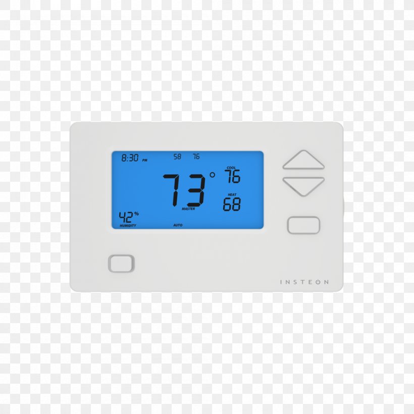 Insteon 2441TH Smart Thermostat Insteon 2441ZT, PNG, 1000x1000px, Insteon, Air Conditioning, Amazon Alexa, Electronics, Hardware Download Free