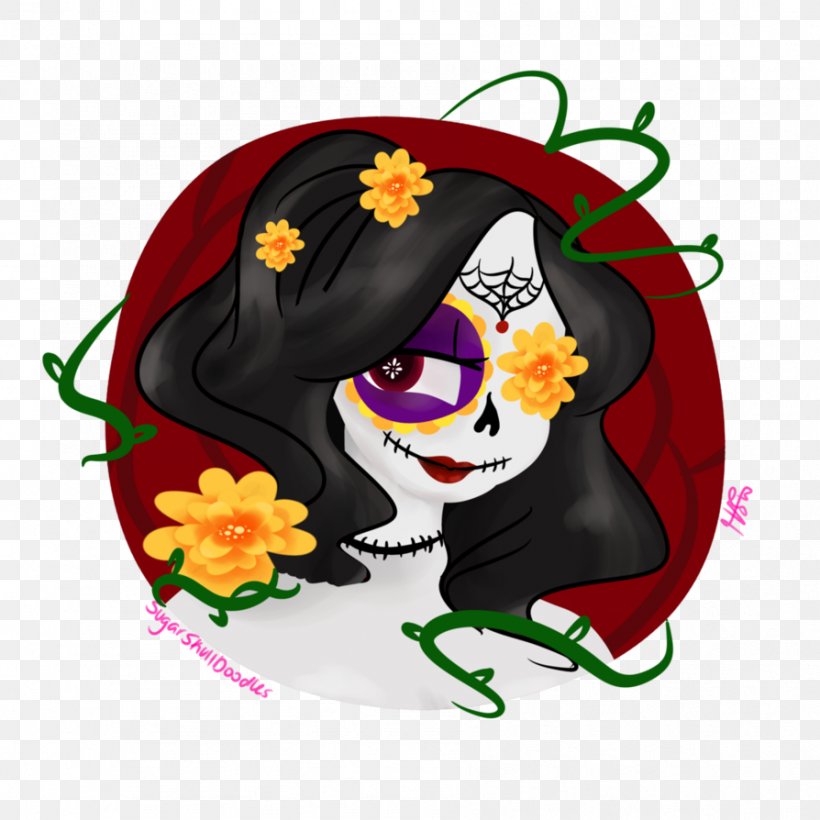 Character Skull Fiction Clip Art, PNG, 894x894px, Character, Fiction, Fictional Character, Flower, Skull Download Free