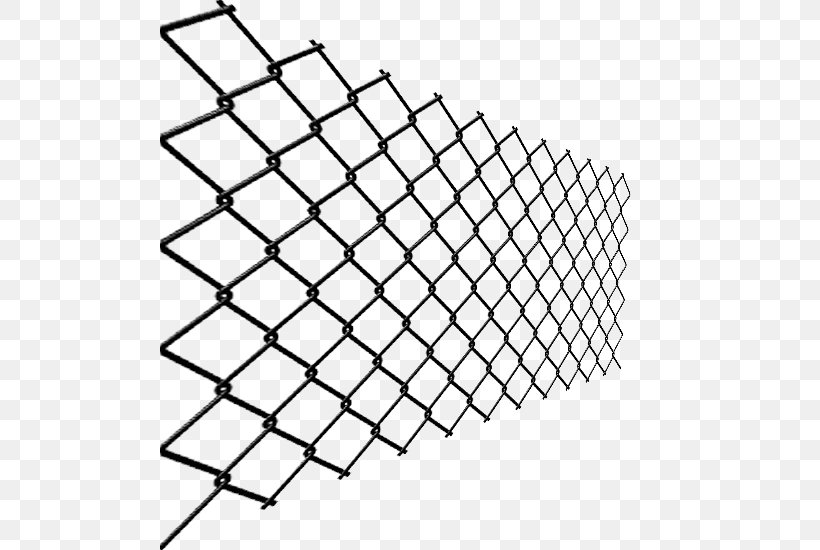 Fence Chain-link Fencing Mesh Barbed Wire, PNG, 500x550px, Fence, Area, Barbed Wire, Black And White, Cage Download Free