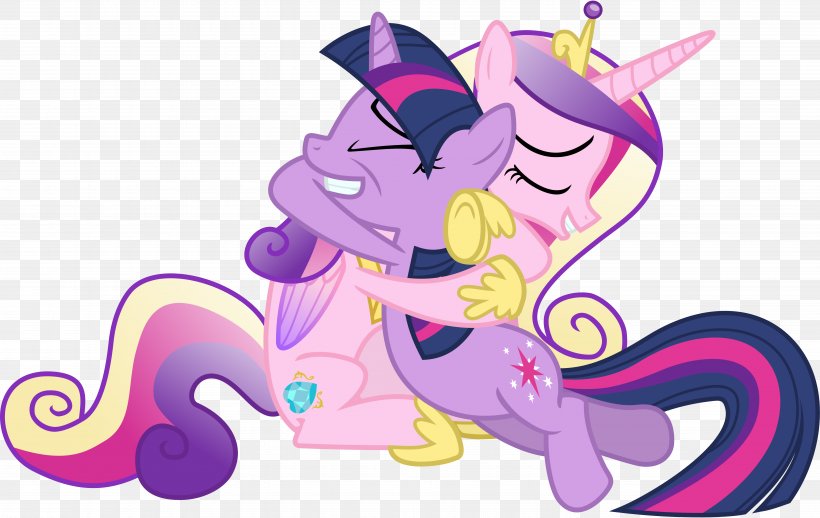 Pony Twilight Sparkle Princess Cadance Image Hug, PNG, 5710x3610px, Watercolor, Cartoon, Flower, Frame, Heart Download Free