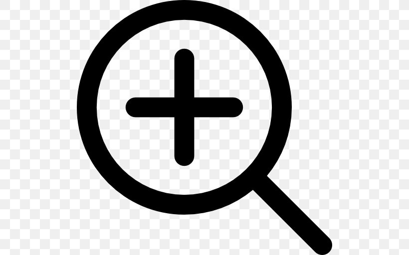 Magnifying Glass, PNG, 512x512px, Zooming User Interface, Area, Black And White, Magnifying Glass, Symbol Download Free