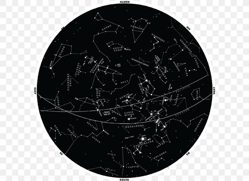 Northern Hemisphere Southern Hemisphere Star Chart Night Sky, PNG