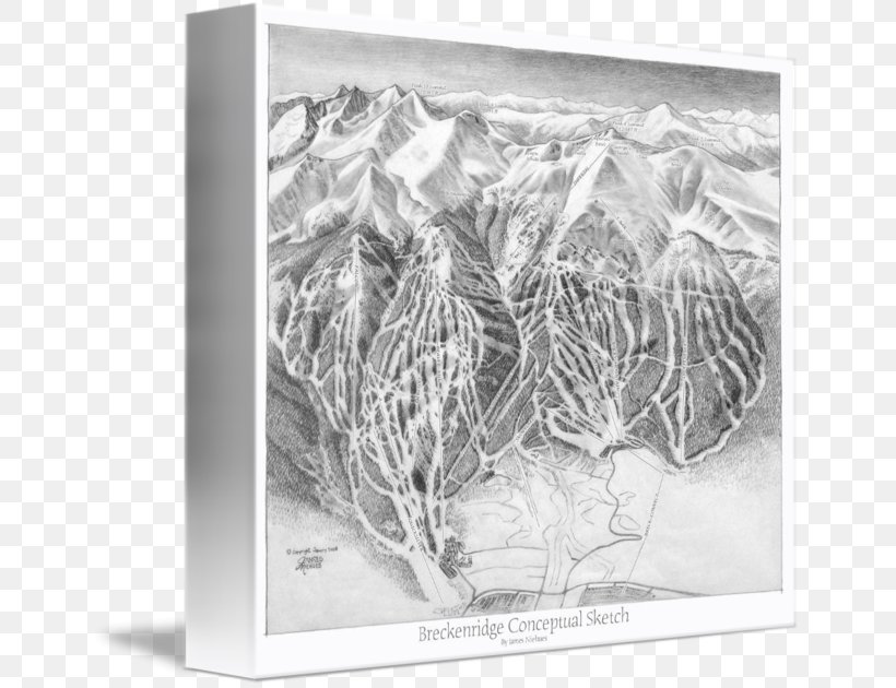 Breckenridge Ski Resort Trail Map Gallery Wrap Canvas Art, PNG, 650x630px, Breckenridge Ski Resort, Art, Artwork, Black And White, Breckenridge Download Free