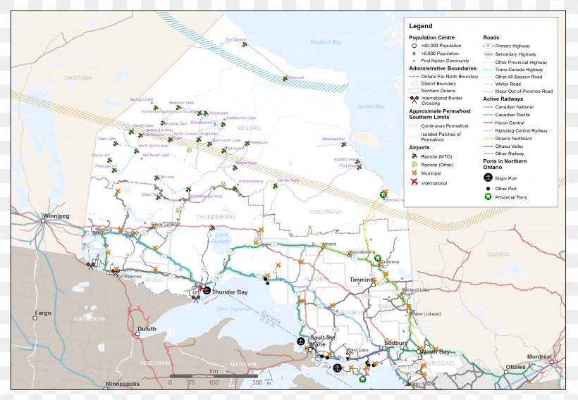 Northern Ontario Thunder Bay Road Map, PNG, 3675x2550px, Northern Ontario, Area, Atlas, Canada, Ecoregion Download Free