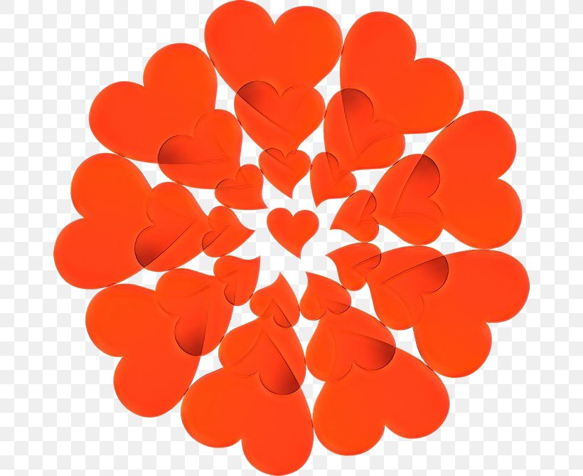 Valentine Heart, PNG, 670x669px, Heart, Orange, Petal, Red, Valentines Day Download Free
