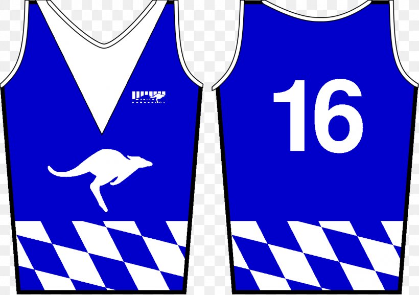 Kangaroos De Munich T-shirt Clothing Macropodidae Munich Kangaroos Football Club E.V., PNG, 1280x901px, Kangaroos De Munich, Area, Australian Rules Football, Blue, Brand Download Free