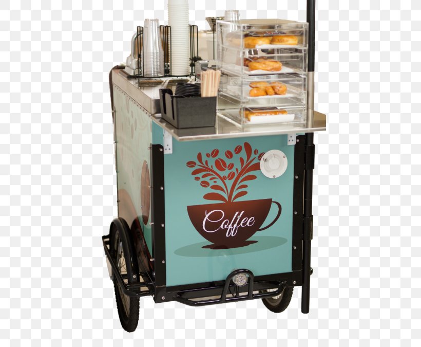Coffee Cafe Bicycle Tricycle Vehicle, PNG, 450x675px, Coffee, Bicycle, Cafe, Cart, Food Download Free