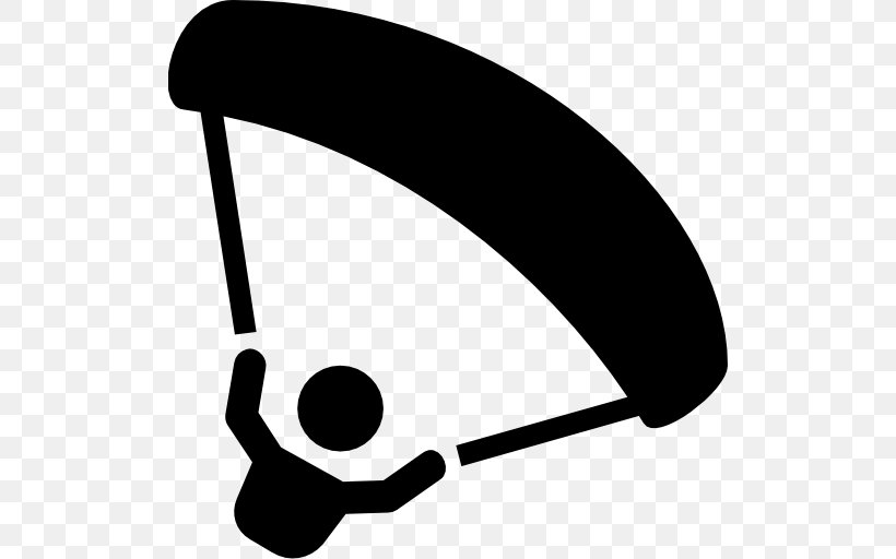 Paragliding Gleitschirm Clip Art, PNG, 512x512px, Paragliding, Audio, Audio Equipment, Black, Black And White Download Free