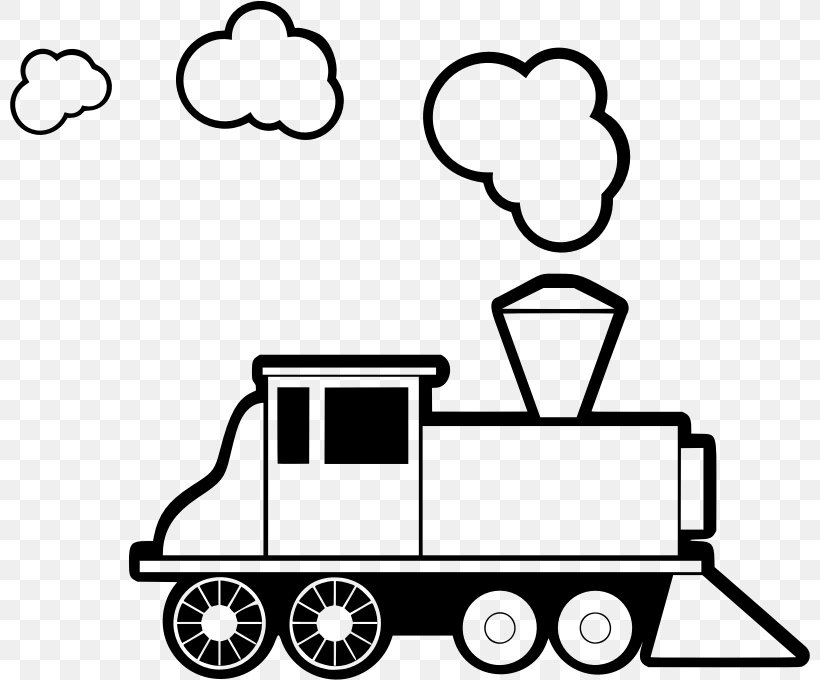 Toy Trains & Train Sets Rail Transport Clip Art, PNG, 800x680px, Train, Area, Artwork, Black, Black And White Download Free