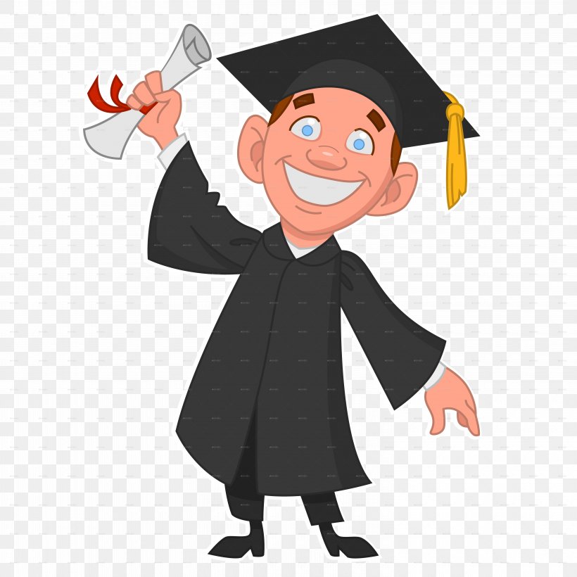 Graduation Ceremony Graduate University Diploma Clip Art, PNG, 6000x6000px, Graduation Ceremony, Academic Degree, Academic Dress, Academician, Cartoon Download Free