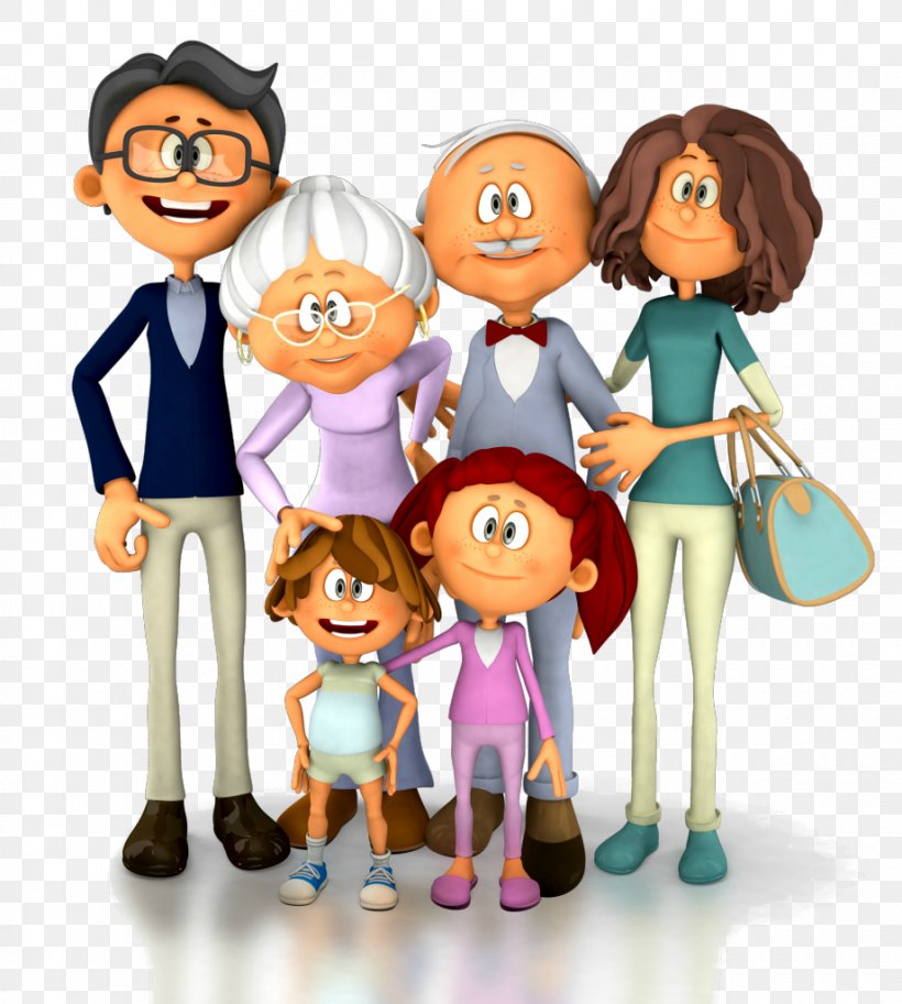Cartoon Extended Family