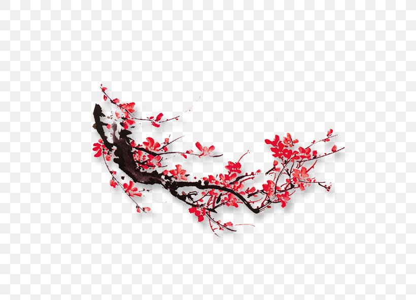 Ink Wash Painting Plum Blossom Ink Brush, PNG, 591x591px, Ink Wash Painting, Art, Birdandflower Painting, Branch, Cherry Blossom Download Free