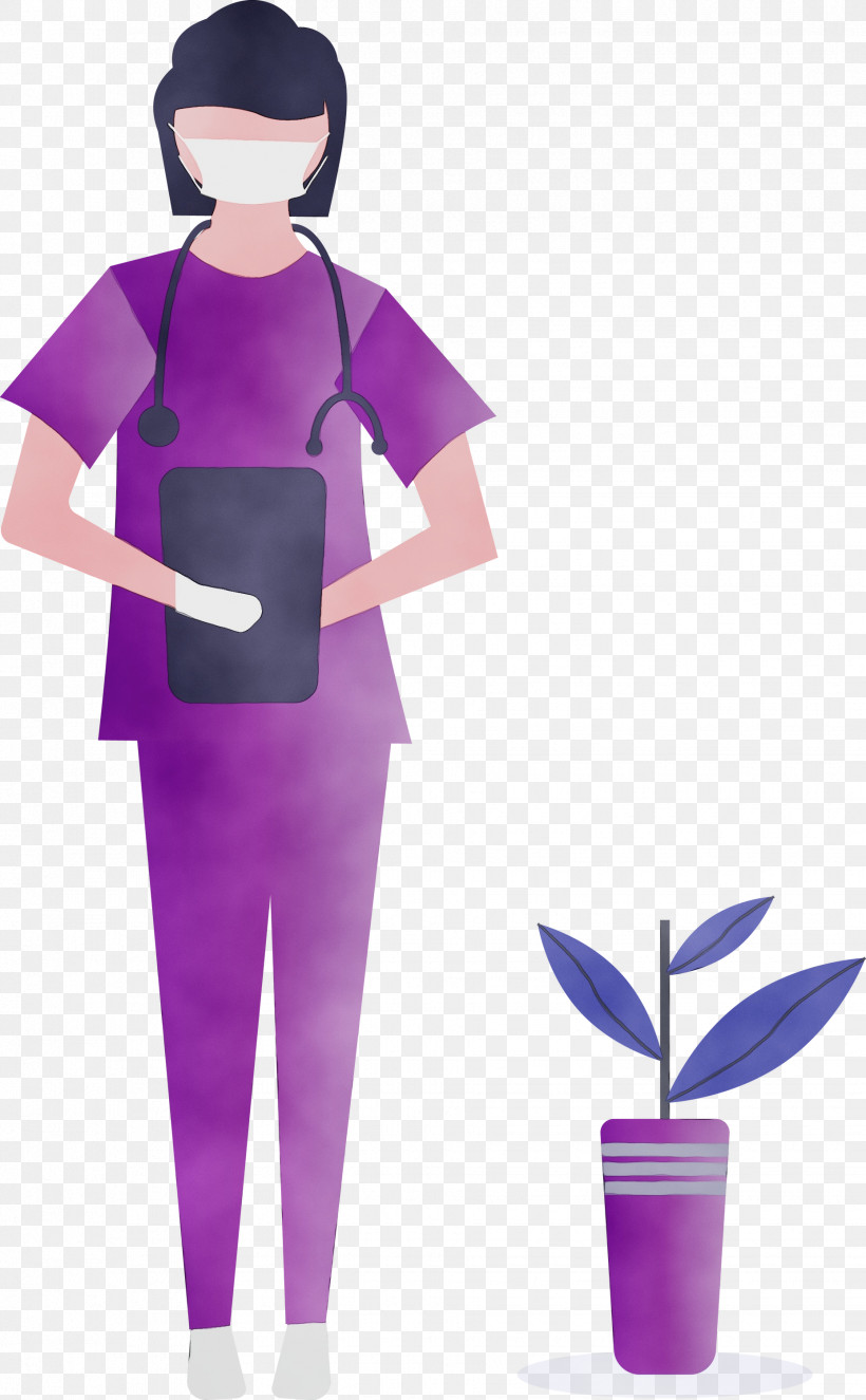Violet Clothing Purple Costume Neck, PNG, 1855x2999px, Nurse, Clothing, Costume, International Nurses Day, Medical Worker Day Download Free