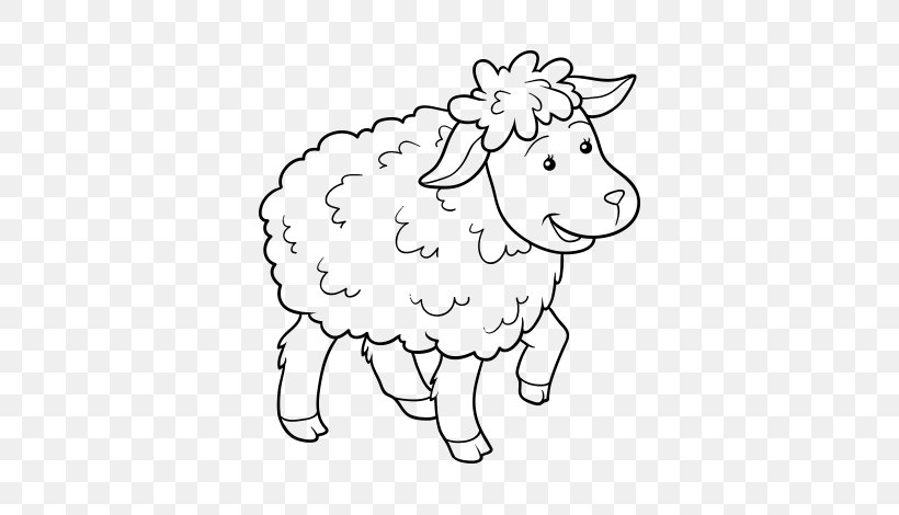 Sheep Coloring Book Drawing, PNG, 600x470px, Watercolor, Cartoon, Flower, Frame, Heart Download Free