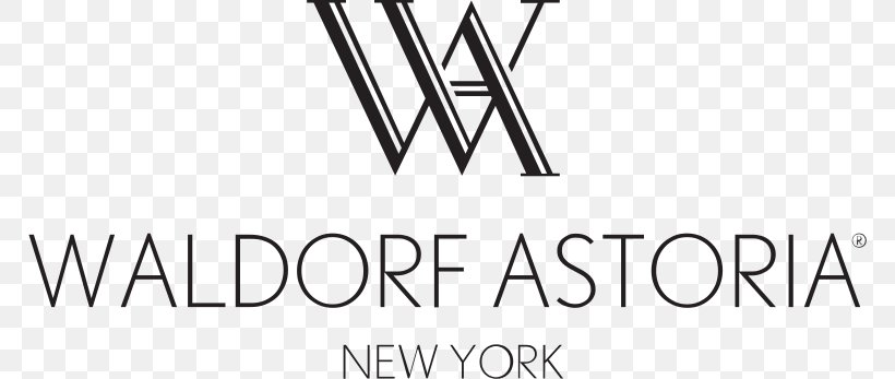 Waldorf Astoria New York Waldorf Astoria Berlin Waldorf Astoria Amsterdam Waldorf Astoria Hotels & Resorts, PNG, 768x347px, Waldorf Astoria New York, Area, Black, Black And White, Brand Download Free