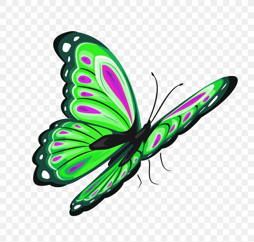 Butterfly Clip Art, PNG, 3804x3632px, Butterfly, Arthropod, Blue, Brush Footed Butterfly, Color Download Free