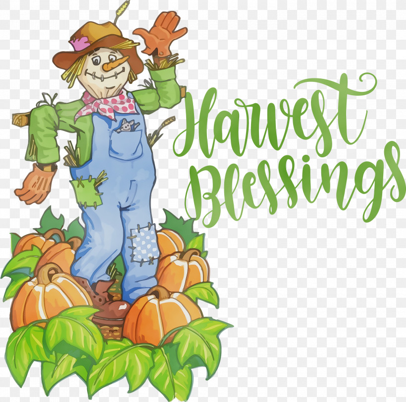 Scarecrow Scarecrow Drawing Cartoon, PNG, 3000x2967px, Harvest Blessings, Autumn, Cartoon, Drawing, Paint Download Free