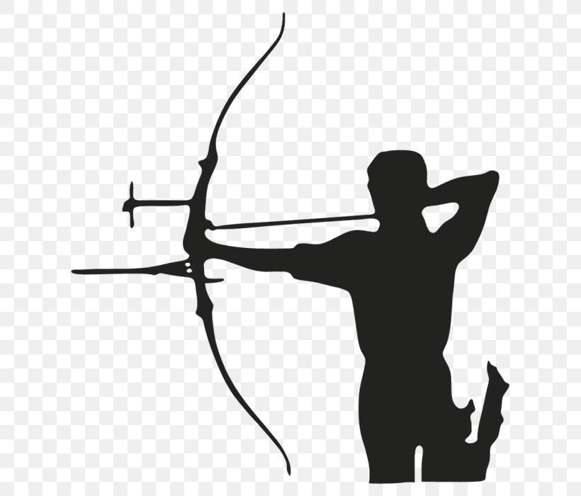 Sticker Archery Bow And Arrow, PNG, 653x700px, Sticker, Adhesive, Archery, Arm, Black And White Download Free