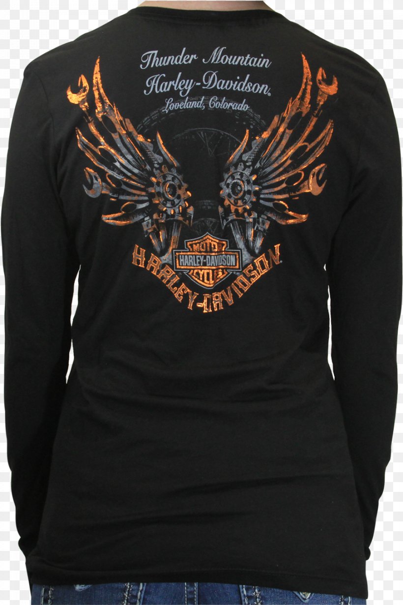 T-shirt Thunder Mountain Harley-Davidson Hoodie, PNG, 902x1353px, Tshirt, Harleydavidson, Henley Shirt, Hood, Hoodie Download Free
