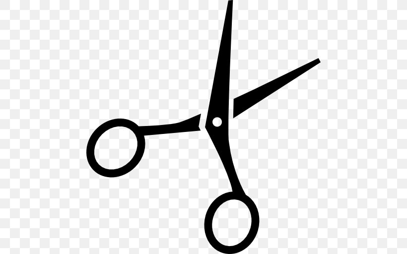 Scissors, PNG, 512x512px, Haircutting Shears, Black And White, Cosmetologist, Scissors, Tool Download Free