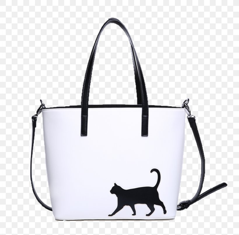 Tote Bag Pink Cat Handbag T-shirt, PNG, 1024x1005px, Tote Bag, Bag, Black, Black And White, Brand Download Free