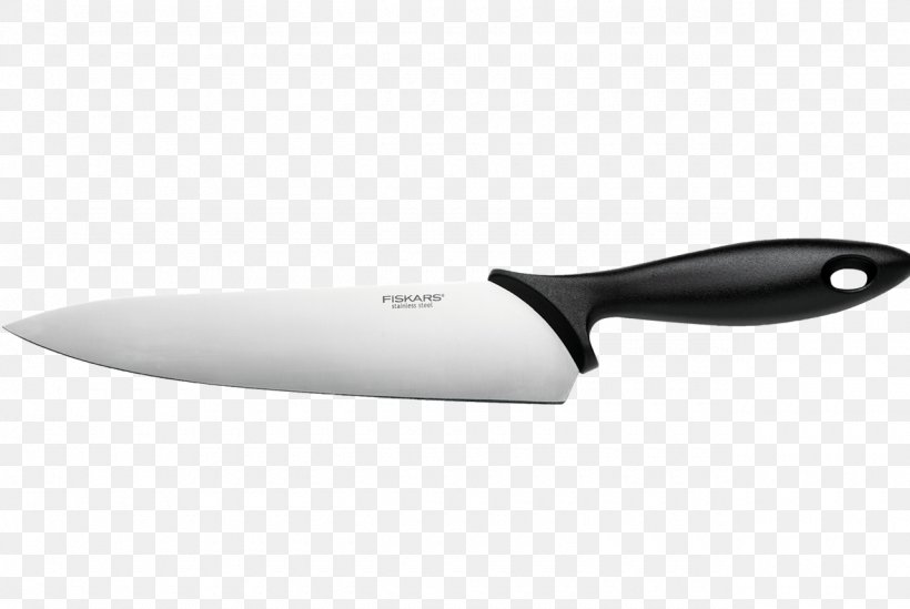 Chef's Knife Fiskars Oyj Kitchen Knives, PNG, 1280x857px, Knife, Black And White, Blade, Cold Weapon, Fiskars Oyj Download Free