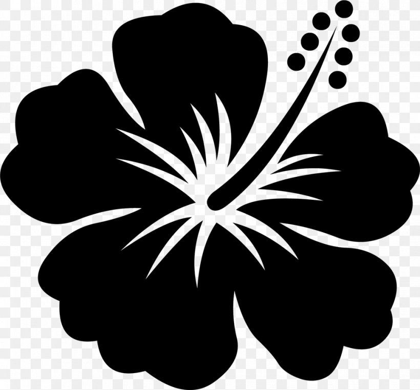 Drawing Flower Stencil Watercolor Painting, PNG, 969x900px, Drawing, Black, Black And White, Common Hibiscus, Decal Download Free