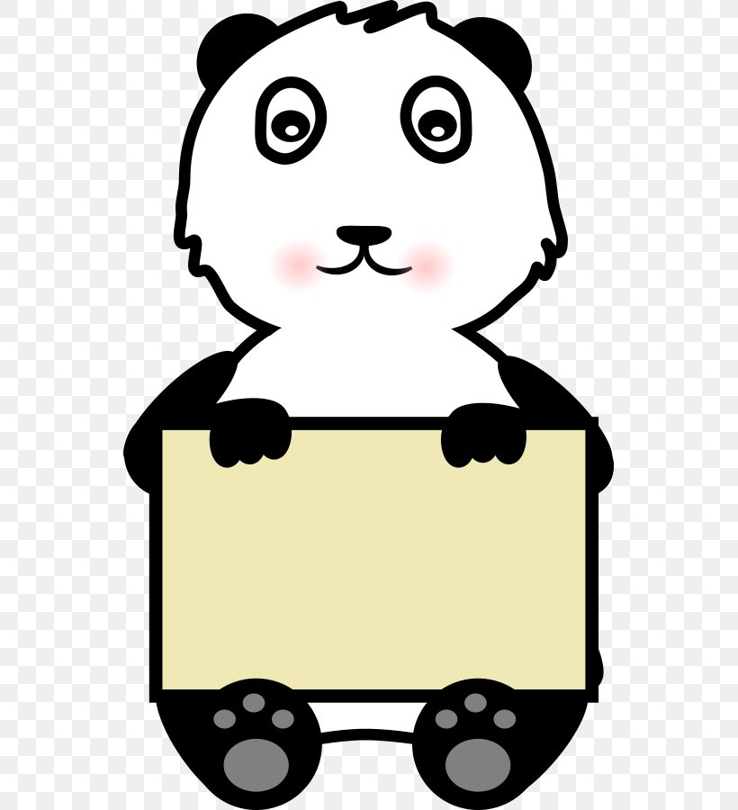 Giant Panda Clip Art, PNG, 545x900px, Giant Panda, Artwork, Black, Black And White, Cartoon Download Free