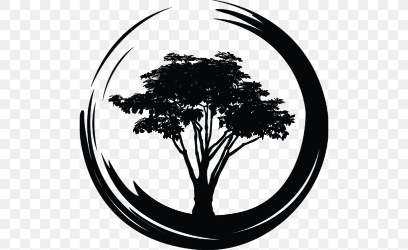 Logo Tree Clip Art Image Circle, PNG, 500x503px, Logo, Art, Blackandwhite, Botany, Branch Download Free