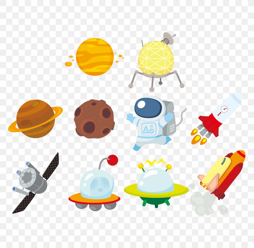 Outer Space Spacecraft Astronaut Cartoon, PNG, 800x800px, Outer Space, Artwork, Astronaut, Cartoon, Drawing Download Free