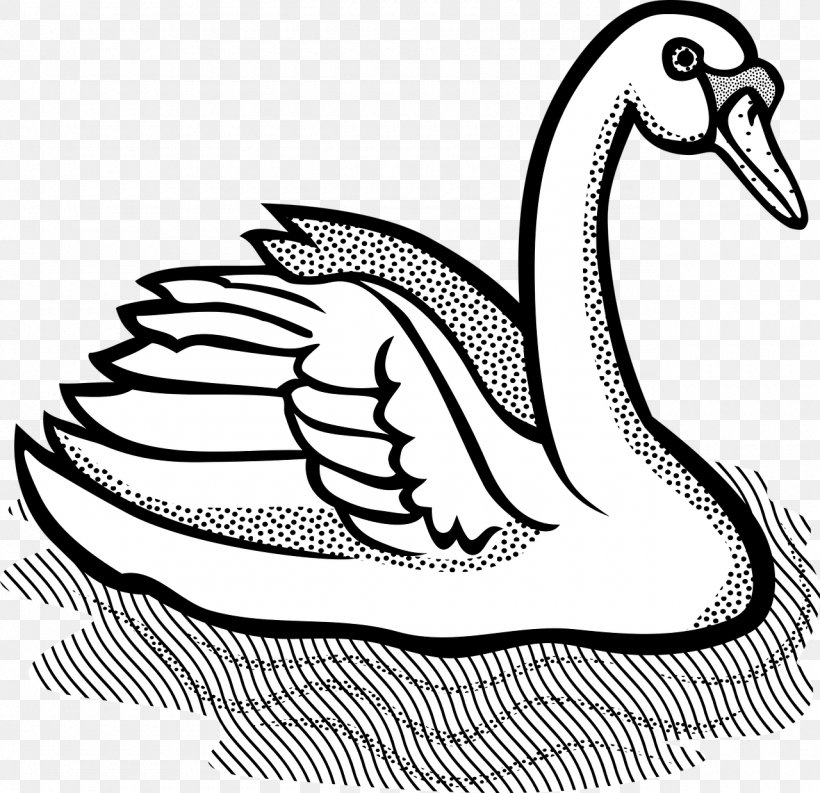 Bird Mute Swan Black Swan Clip Art, PNG, 1280x1238px, Bird, Art, Artwork, Beak, Black And White Download Free