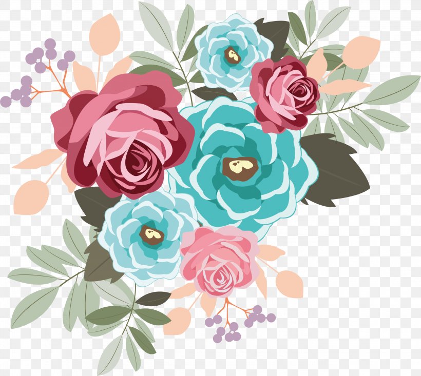 Garden Roses Floral Design Illustration Flower Bouquet, PNG, 2731x2442px, Garden Roses, Art, Cut Flowers, Drawing, Flora Download Free
