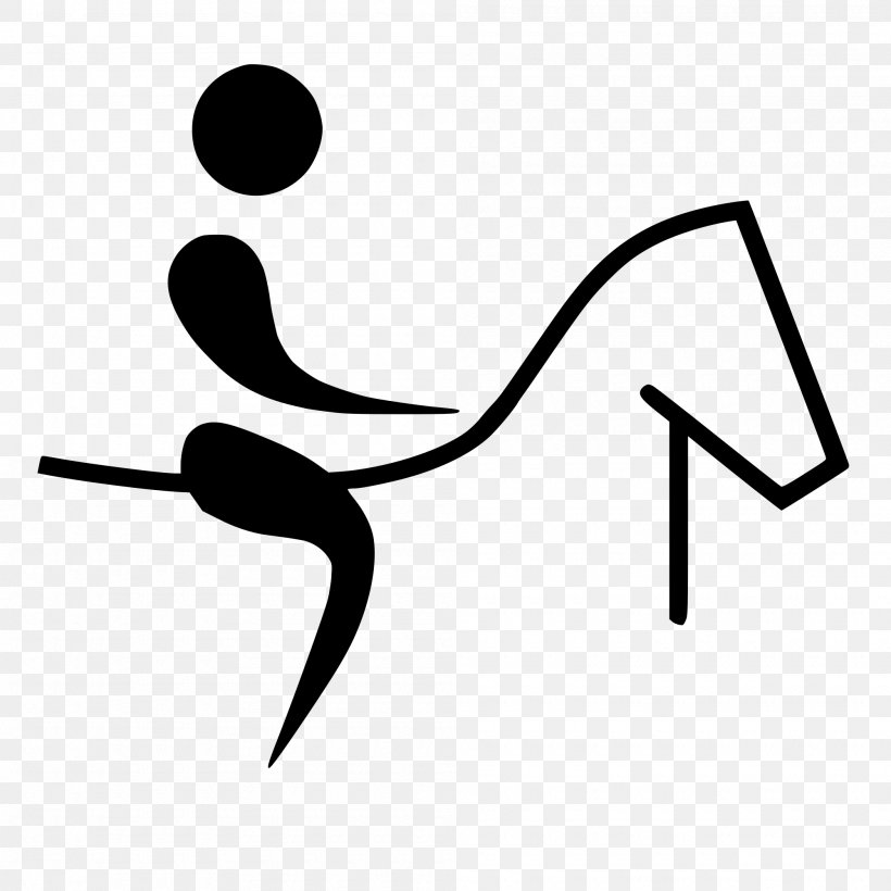 Horse Equestrian Pictogram Summer Olympic Games Clip Art, PNG, 2000x2000px, Horse, Area, Black And White, Brand, Collection Download Free