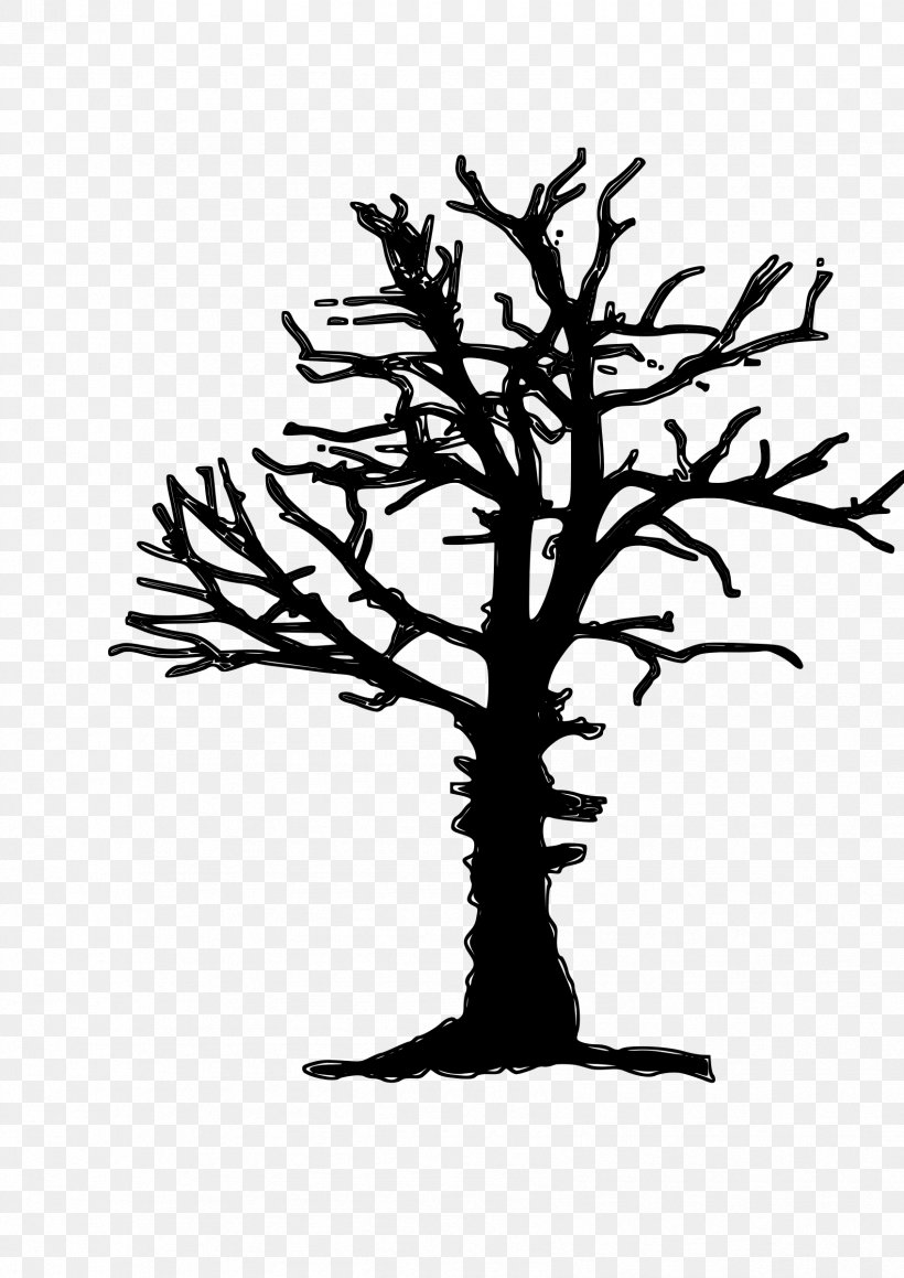 Tree Snag Clip Art, PNG, 1697x2400px, Tree, Arecaceae, Black And White, Branch, Drawing Download Free