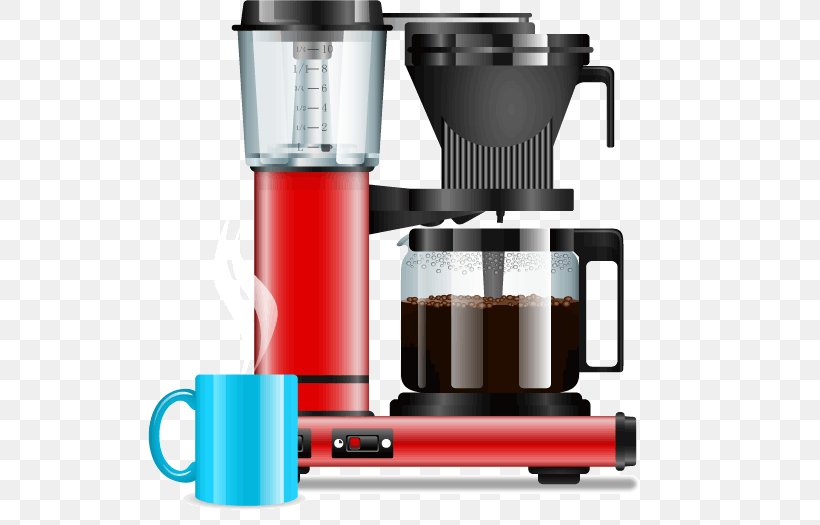 Coffeemaker Caffè Americano Cafe Brewed Coffee, PNG, 524x525px, Coffee, Blender, Brewed Coffee, Cafe, Coffeemaker Download Free