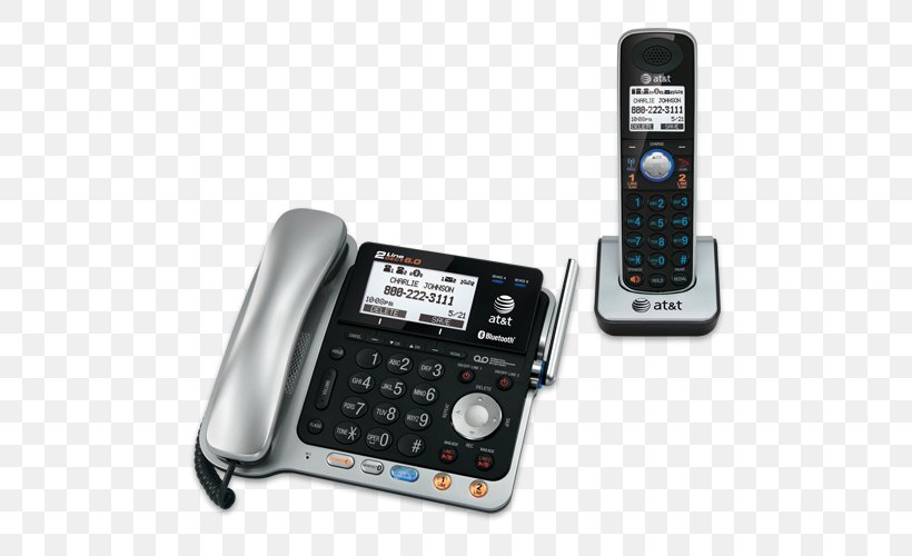 Cordless Telephone AT&T TL86109 Handset Digital Enhanced Cordless Telecommunications, PNG, 500x500px, Cordless Telephone, Answering Machine, Answering Machines, Att, Att Tl86109 Download Free