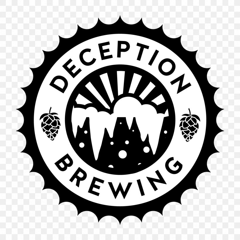 Deception Brewing Beer Palm City Brewing India Pale Ale Brewery, PNG, 1440x1440px, Beer, Ale, Blackandwhite, Brand, Brewery Download Free