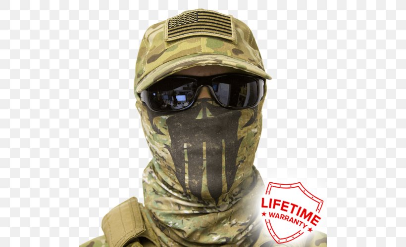 Balaclava Military Camouflage Mask Neck Gaiter, PNG, 500x500px, Balaclava, Camouflage, Clothing, Cotton, Face Download Free