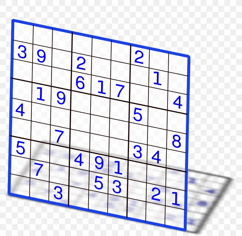 Sudoku 2 Number Puzzle Clip Art, PNG, 800x800px, Sudoku, Andoku Sudoku 2 Free, Area, Game, Minimal Sudoku Download Free