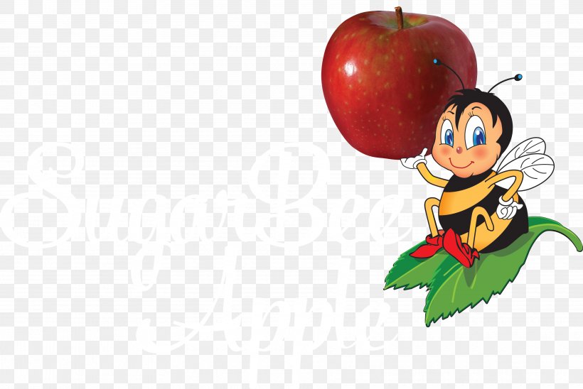 Apple SugarBee Honeycrisp Clip Art, PNG, 3650x2440px, Apple, Art, Bee, Cartoon, Chelan Download Free