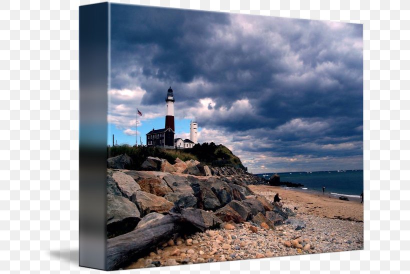 Montauk Point Light Lighthouse Gallery Wrap Sea Promontory, PNG, 650x547px, Montauk Point Light, Art, Beacon, Canvas, Cape Download Free